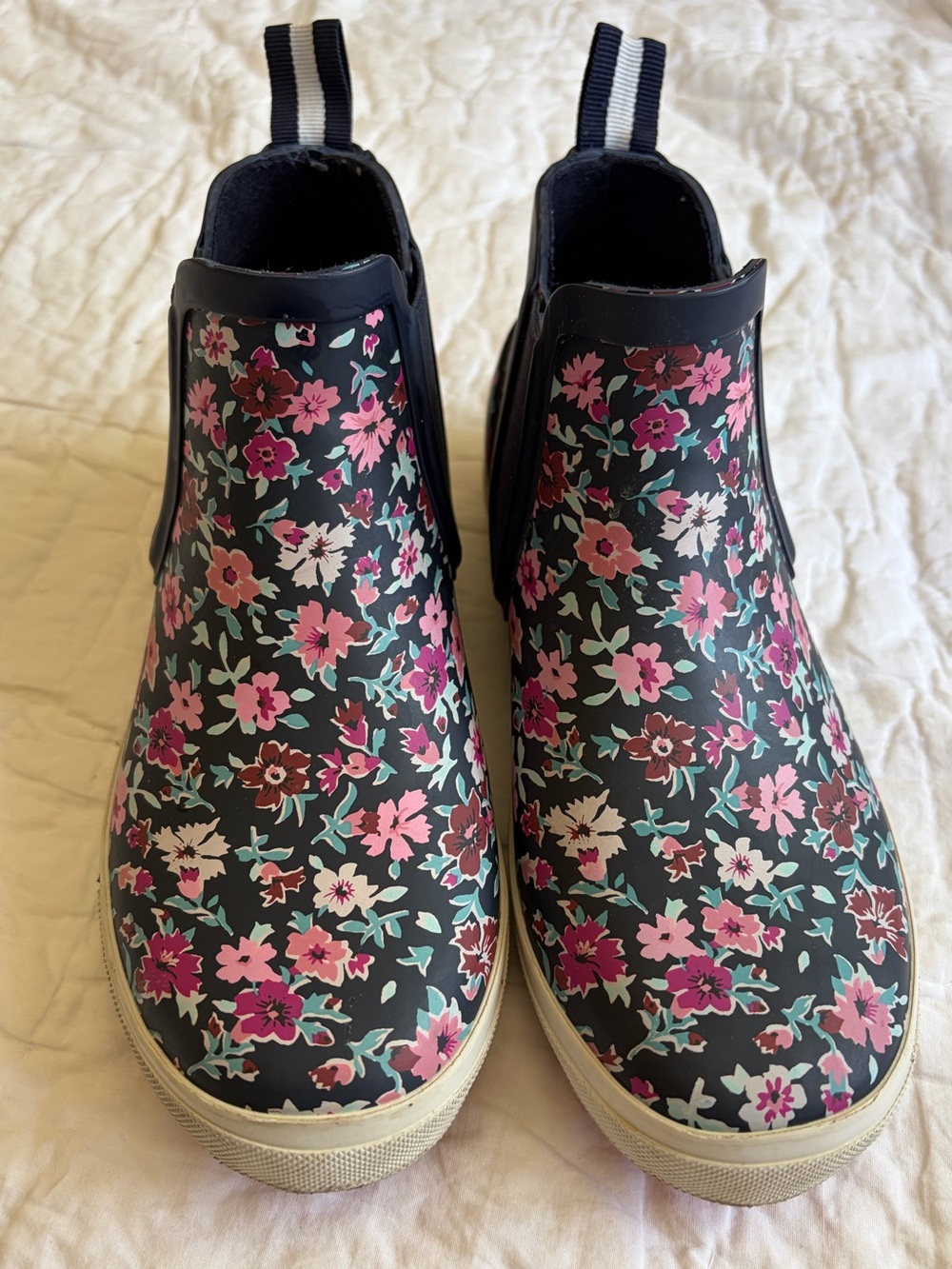 Joules Kids Floral Chelsea Rain Boots - Pink floral
